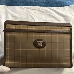 Vintage Burberry Brown Plaid Men's Bag